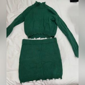 Fashion Nova long sleeve skirt set